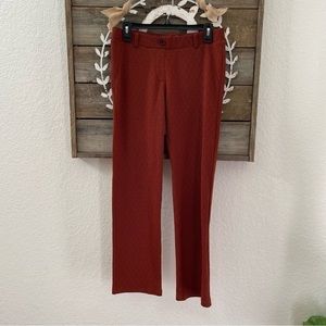 Betabrand orange‎ textured pull on stretch work pants M petite